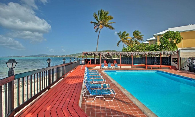 Estate Golden Rock Apartment | Beachfront St Croix Condo with Pool and Ocean Views
