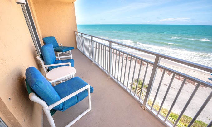 Indian Harbour Beach Condo | Beachfront Retreat with Breathtaking 5th Floor Views