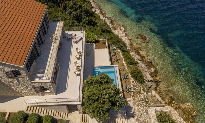 Cove Tri Zala (Zrnovo) Villa | Experience Beachfront Villa Poseidon with Private Heated Pool