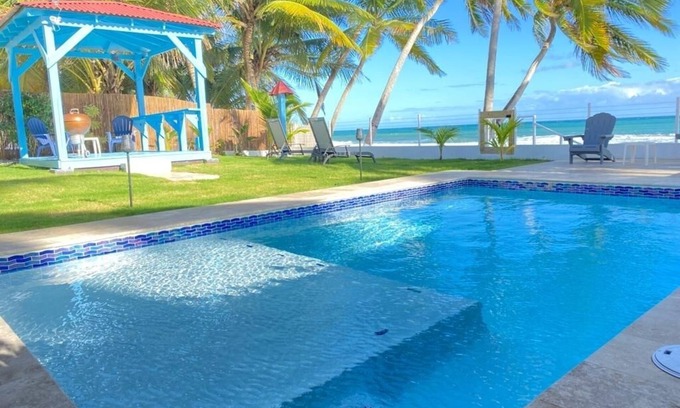 Guardarraya House | Beachfront Tropical Oasis with Pool & Ocean Views