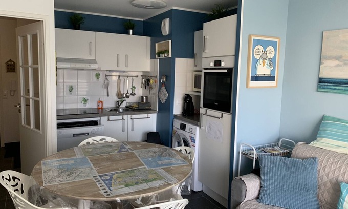 Fort-Mahon-Plage Apartment | Cozy 1-Bedroom Apartment in Fort-Mahon-Plage for Four