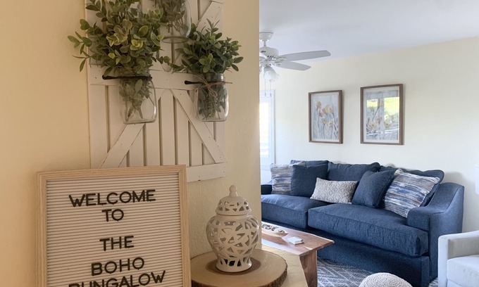 Monarch Beach Condo | Enchanting Beachy Boho Bungalow with Pool & Spa