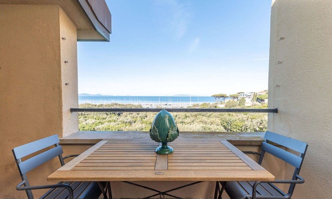 Punta Ala Apartment | Inviting Apartment for 4 with A/C, WIFI & Ocean Views