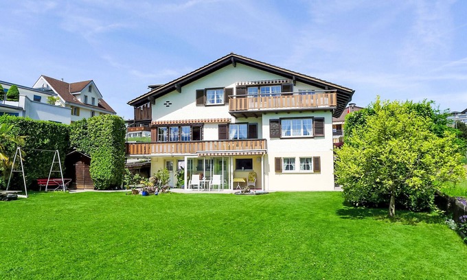 Weggis Apartment | Stylish Beau Site: Guest Rated 9.8 with Lake Views & Spa