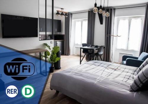 Corbeil-Essonnes Apartment | Stylish Industrial Studio - Highly Rated & Child Friendly