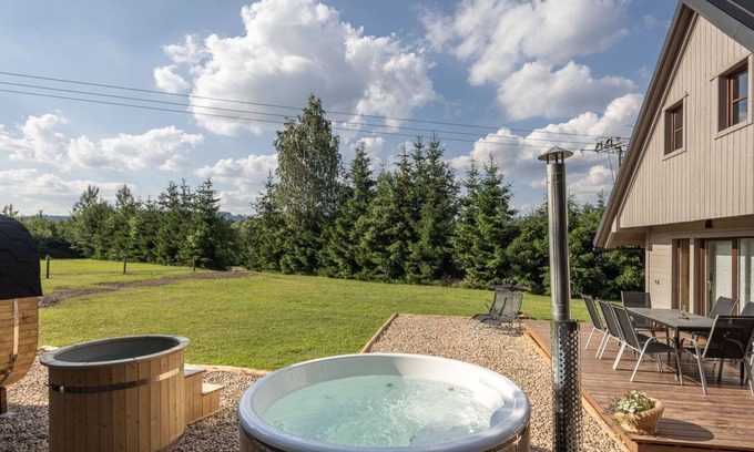 Dolni Branna House | Private Villa for 10 with Hot Tub, WiFi & Pet-Friendly Perks