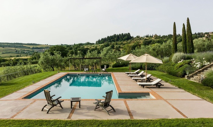 San Casciano dei Bagni Villa | Private Villa with Pool, Hot Tub & Panoramic Views