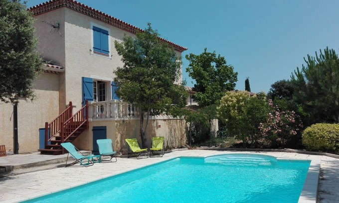 Saint-Gely-du-Fesc Villa | Beautiful air-conditioned villa with pool, Cévennes city and sea