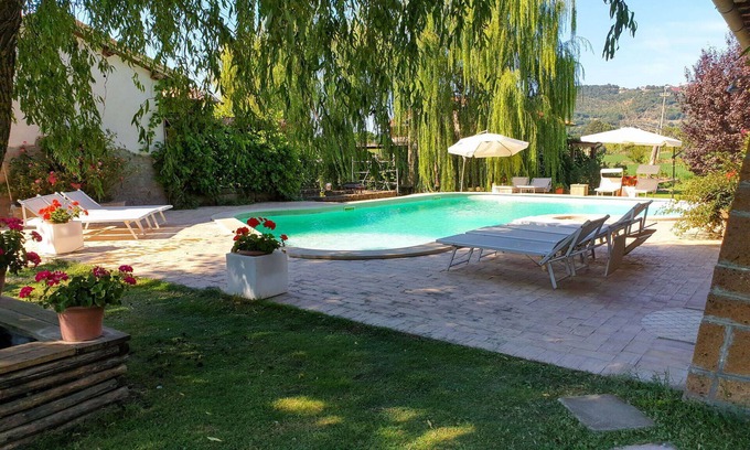 Montefiascone Villa | Charming Villa Retreat with Pool, Lake View & Pet Access