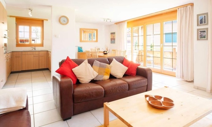 Lauterbrunnen Apartment | Serene Apartment with Balcony & Waterfall View - Rated 9.8