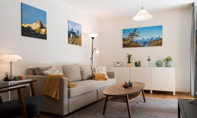 Saas-Balen Apartment | Cozy Apartment for 5 with WIFI, Balcony, and Pets Welcome