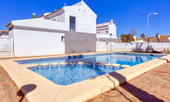 Vergel House | Inviting Villa for 4 with Pool, Oceanfront Views & A/C