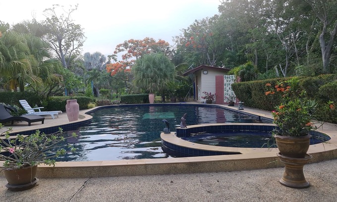 Cha-am House | Inviting Bungalow with Pool, Steps from the Sandy Beach