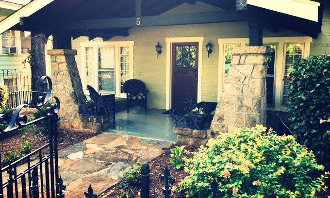 Greenville Downtown House | Charming Bungalow Steps from Downtown with Pet-Friendly Perks