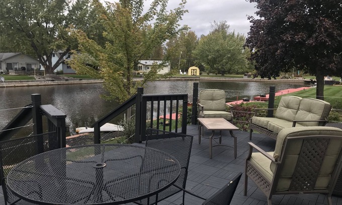Prudenville House | Idyllic Canal Front Retreat at Houghton Lake with Trails