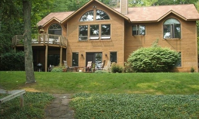 Leland House | Inviting Cedar Home with Ocean Views on N Lake Leelanau