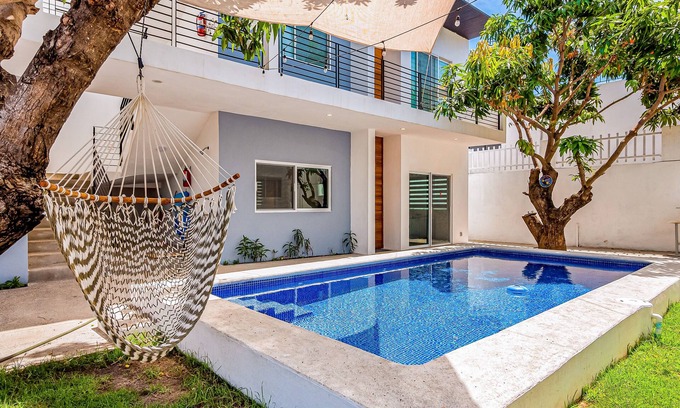 Nuevo Vallarta Apartment | Idyllic Condo with Pool, Full Kitchen & Private W/D
