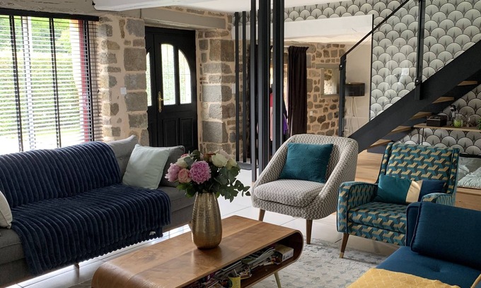 Combourg House | Idyllic Farmhouse Retreat with Pool near Rennes & St Malo
