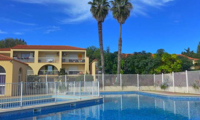 Les Hauts de Canet Apartment | Cozy Apartment with Pool, A/C & Ocean View for 4 Guests