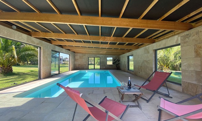 Plobannalec-Lesconil House | Charming Stone Property with Heated Pool & Ocean Views