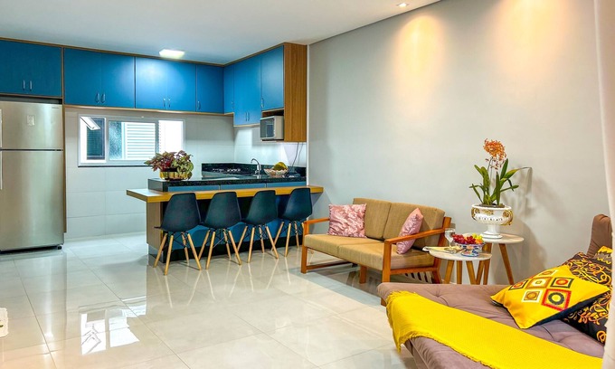 Boituva Apartment | Inviting Full Duplex Apartment with Gourmet Kitchen & Office