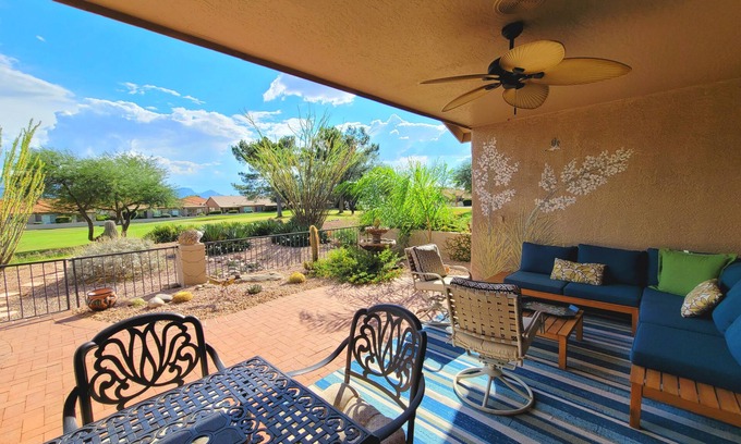 Saddlebrooke House | Inviting Golf Course Retreat with Mountain Views & Pool Access