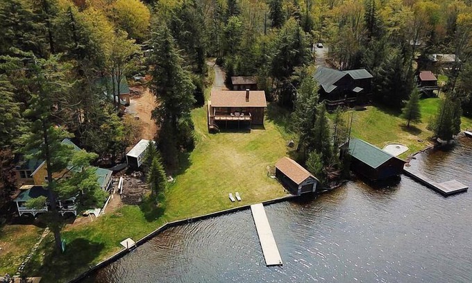 Old Forge House | Serene Home on 4th Lake with Private Dock and Pool