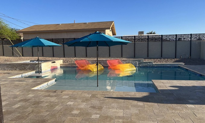 Lake Havasu City House | Inviting Home with Sparkling Pool, Spa & Lake Views