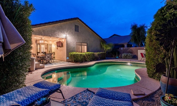Los Arbolitos Ranch House | Idyllic Retreat: 3-Bedroom Home with Hot Tub & Pool Access