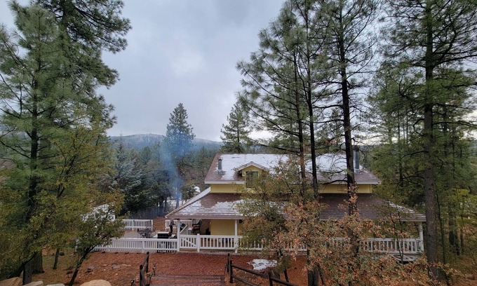 Strawberry House | Beautiful home with wrap around deck. 1800 SQ Feet - 3 bedrooms and nice views!