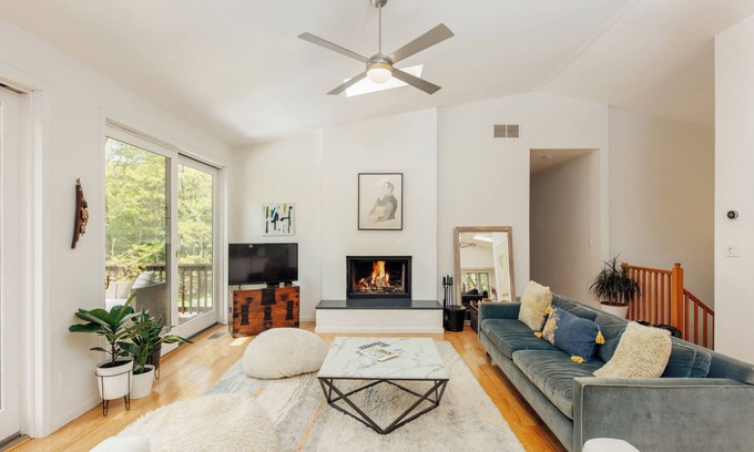 Saugerties House | Idyllic Hudson Valley Woodland Retreat with Pool & Pet-Friendly