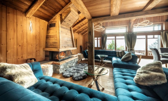 Saint-Jean-dʼAulps Ski Chalet | Exquisite Chalet with Hot Tub & Panoramic Mountain Views