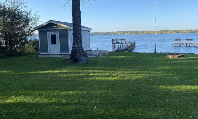 Ripon House | Elegant Lakefront Retreat on Big Green Lake with Pool