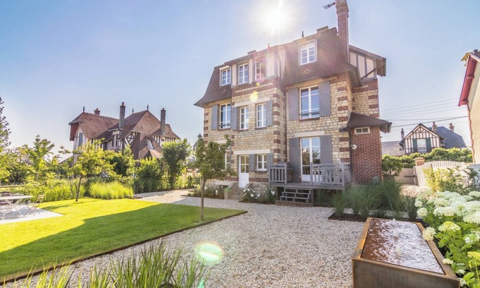 Villers-sur-Mer Villa | Elegant Norman Villa with Garden & Ocean Views Near Deauville