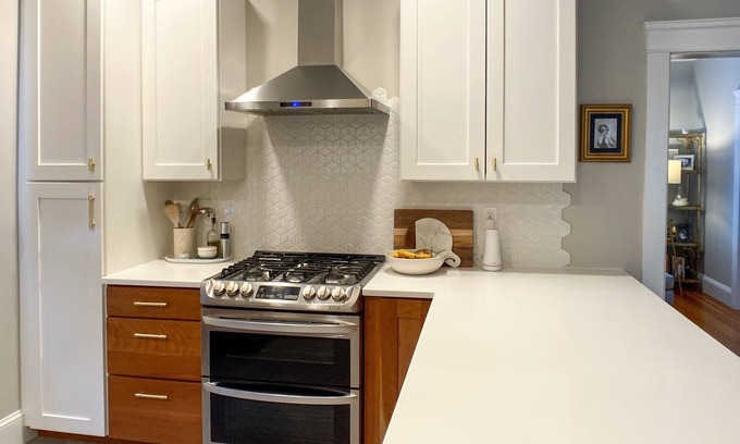 Blackstone Apartment | Modern First Floor Apartment with Backyard Near Brown