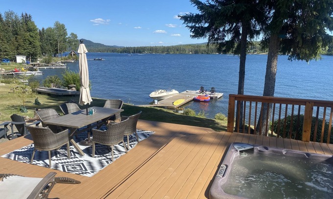 Deka Lake House | Modern Lakeside Retreat with Private Dock and Hot Tub