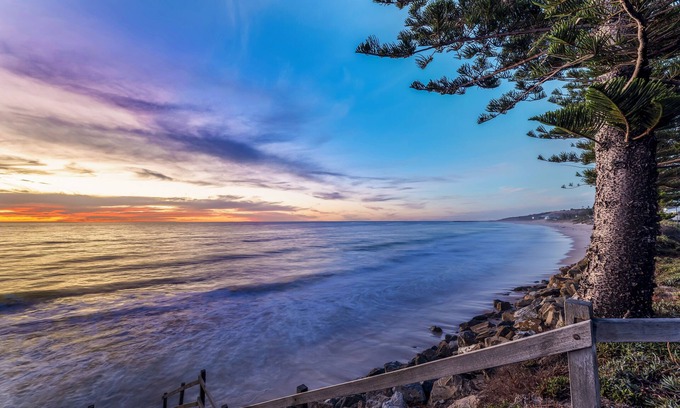 Christies Beach House | Modern Beach Retreat: Steps to the Sand with Pool & Spa