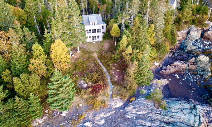 Machiasport House | Enchanting Oceanfront Retreat with Private Beach Access