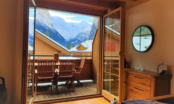 Lauterbrunnen Apartment | Elegant Penthouse with Breathtaking Lauterbrunnen Views