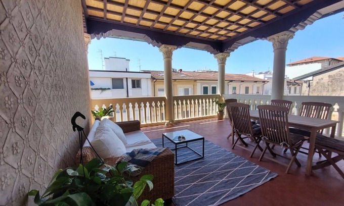 Viareggio Apartment | Elegant Penthouse with Ocean View, Steps from the Beach