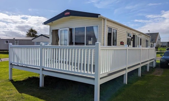 Carsethorn House | Pet-Friendly Southerness Caravan with Sea View & Decking