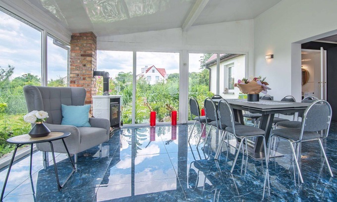 gmina Dobra House | Private Villa for 10 with Pool, WIFI & Pet-Friendly Space