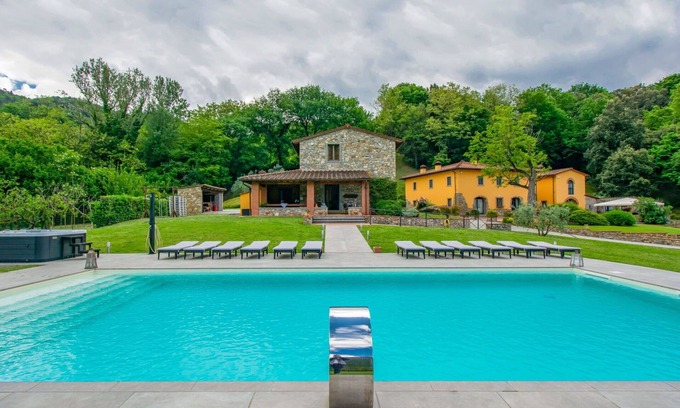 Dicomano Villa | Beautiful private villa with hot tub, A/C, WIFI, private pool, TV, balcony and pets allowed