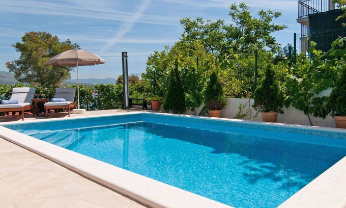 Okrug Donji House | Inviting Private Villa with Pool, Ocean Views & A/C