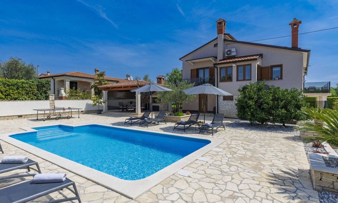 Kastelir-Labinci House | Charming Private Villa with Pool, Ocean Views & Hot Tub