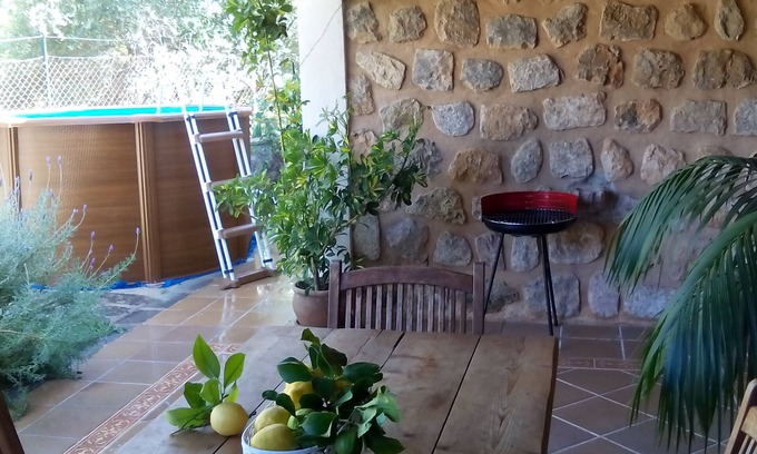 Soller House | Idyllic Stone House with Pool & Spa Near City Center