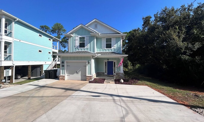 Oak Court House | Relax by the Oceanfront Pool at Perdido Key Retreat