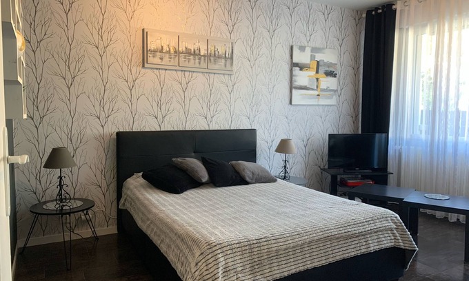Thonon-les-Bains Apartment | Elegant T1 Retreat with Pool and Private Parking Near Downtown