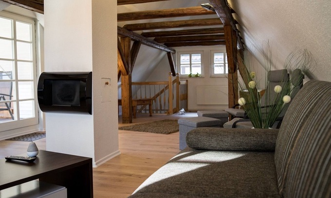 Goslar Apartment | Cozy Timbered Apartment with Roof Terrace and Parking