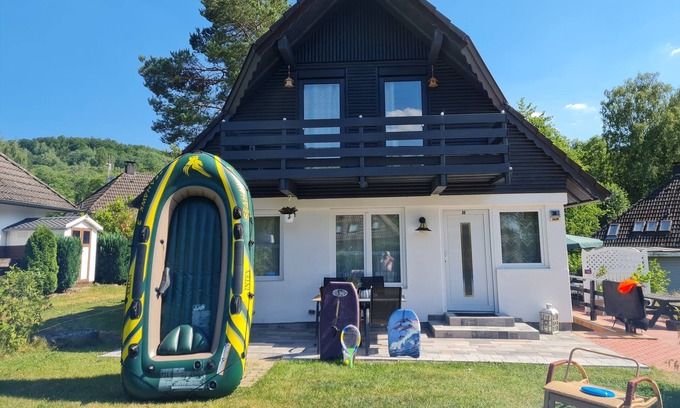 Feriendorf Silbersee House | Exceptional Vacation Home with Oceanfront Views in Frielendorf
